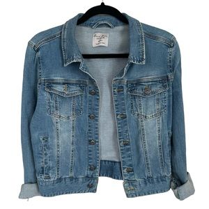 Love Tree distress Denim Jacket size S